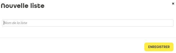 Nommer une nouvelle liste