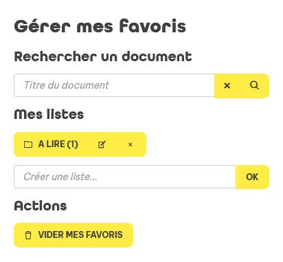 Gérer ses favoris